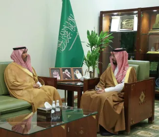 محافظ الخرج يستقبل رئيس جامعة الأمير سطام