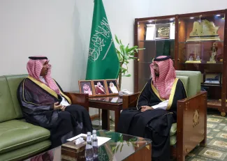 Governor of Al-Kharj Receives President of Prince Sattam bin Abdulaziz University