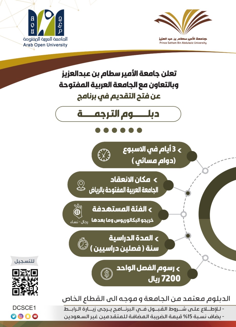 تخصصات الجامعة العربية المفتوحة الرياض
