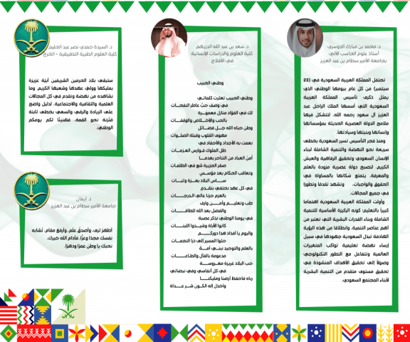 مشاعر منسوبي جامعة الأمير سطام بن عبدالعزيز باليوم الوطني 90