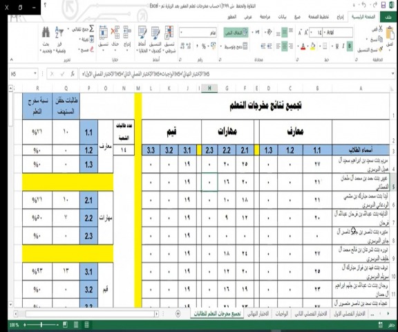  دورة بعنوان(تقرير المقرر وحساب مخرجات التعلم) بكلية السليل 