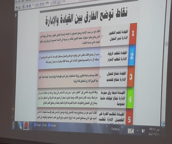 كلية السليل تنفذ برنامج تدريبي بعنوان " تطوير مهارات القيادة التعليمية في ضوء الاتجاهات المعاصرة" للمعلمين 