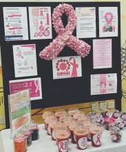 كلية الصيدلة - قسم الطالبات تنظم فعالية توعوية لسرطان الثدي 