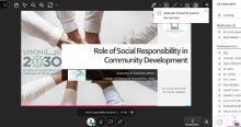 ورشة عمل بعنوان "دور المسؤولية الاجتماعية في تنمية المجتمع" في كلية العلوم بالخرج