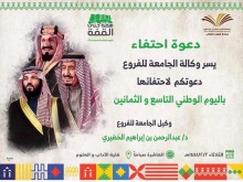 وكالة جامعة الأمير سطام بن عبدالعزيز للفروع تحتفل باليوم الوطني 89 يوم غدٍ