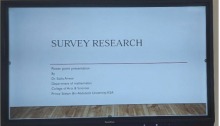 أقامت وحدة الخريجات بكلية الآداب والعلوم بوادي الدواسر بعمل ورشة عمل بعنوان "Survey Research