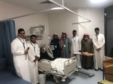 طلاب عمادة السنة التحضيرية في زيارة لمستشفى الملك خالد الجامعي 
